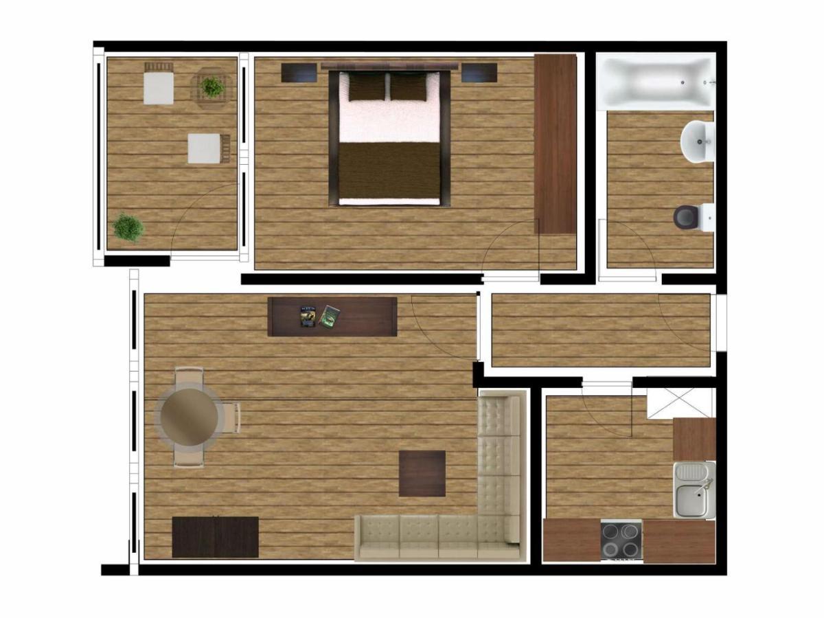 Apartment mit Balkon