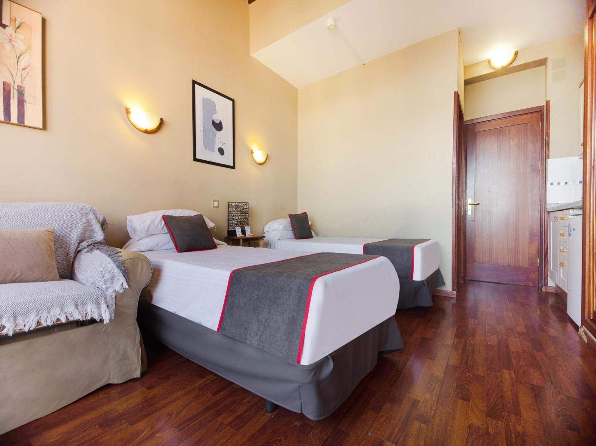 Apartment mit 1 Schlafzimmer mit 1 Doppelbett oder 2 Einzelbetten und Aussicht