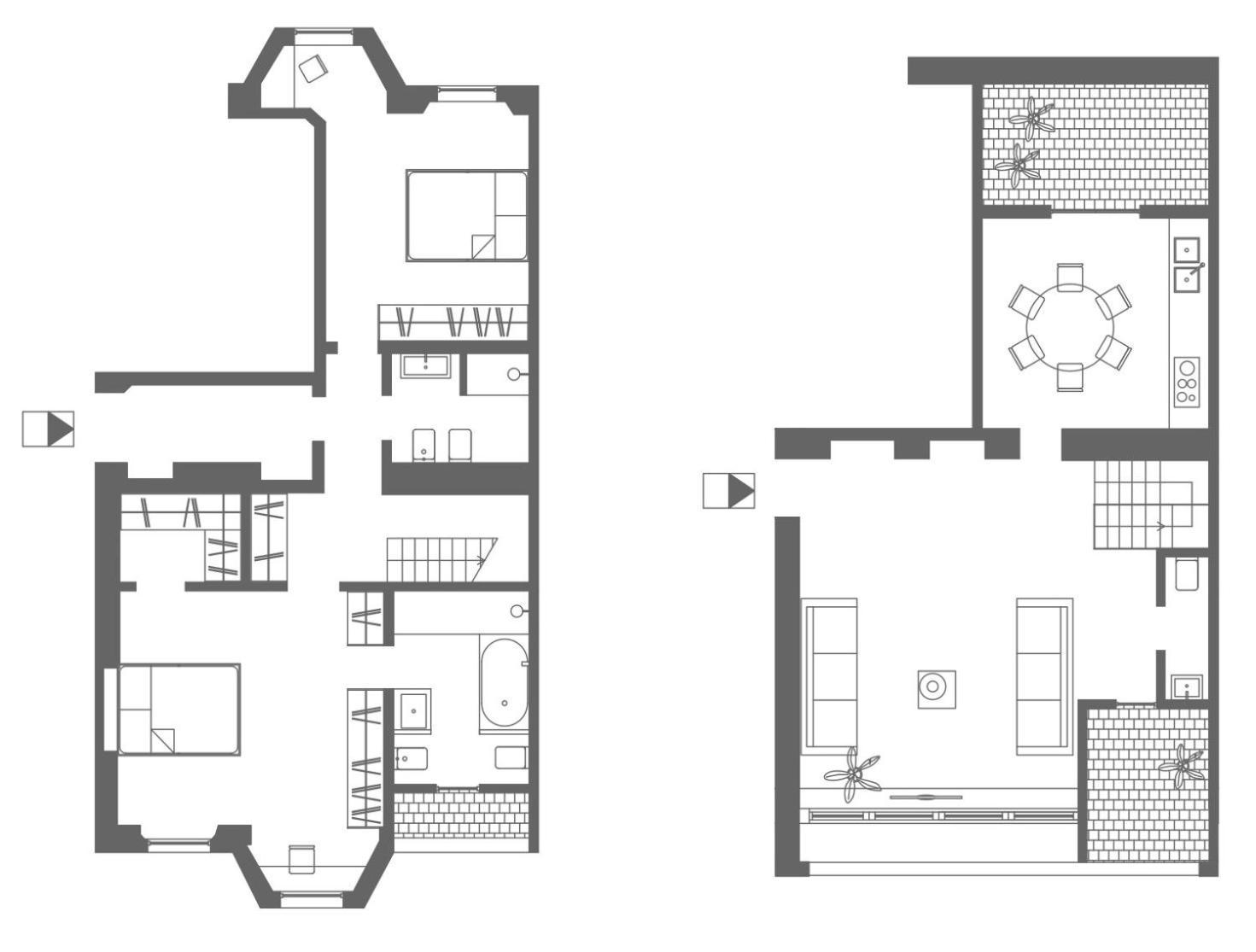 Appartement 2 Chambres en Duplex