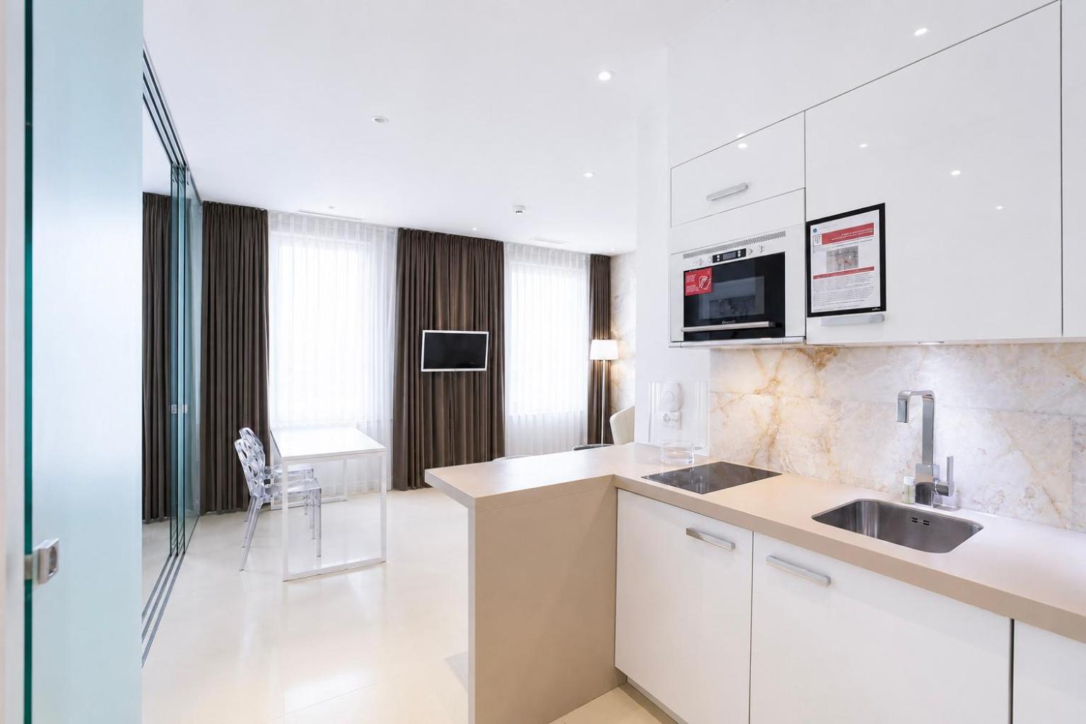 Senior One Bedroom Apartment Kitchenette