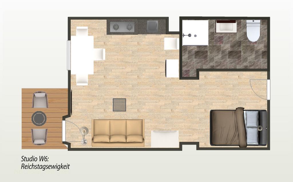 Apartment mit Balkon