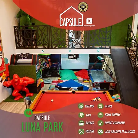 Capsule Luna Park - sauna - jeux d'arcade - jacuzzi - billard - Netflix-3