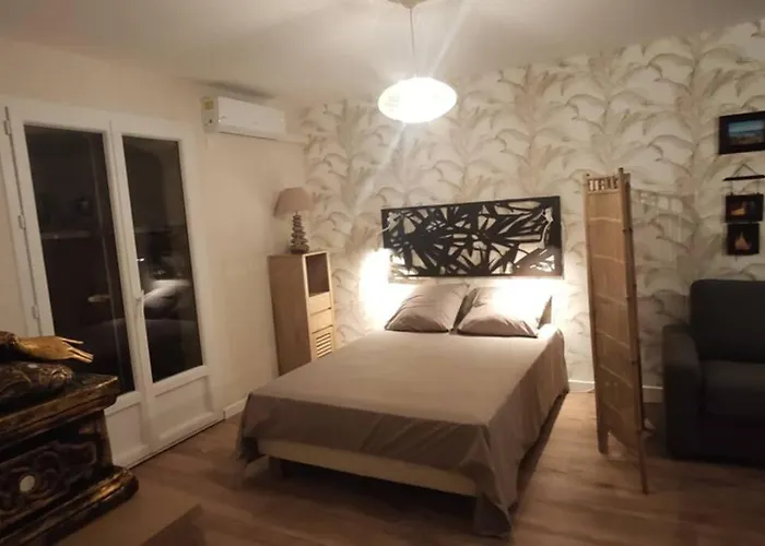 Trés beau studio 35 M2 Entre Mer et Forêt grand jardin et douche tropicale
