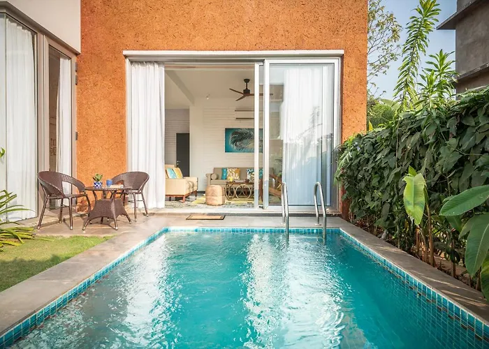 Private villas La Risa, 2 Bhk s Near Vagator Beach, Private Pool With Kitchen, Balcony, Security