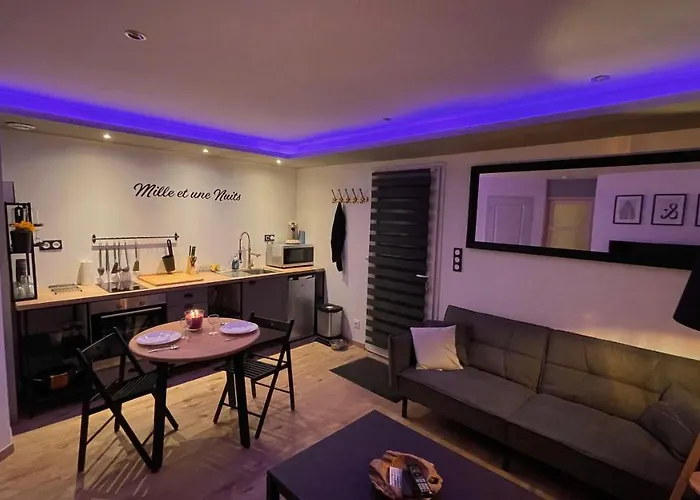 Mille et une nuit, appartement classé 3 étoiles en RDC avec exterieur et parking
