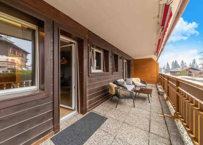 Crans Center With Fireplace And Parking