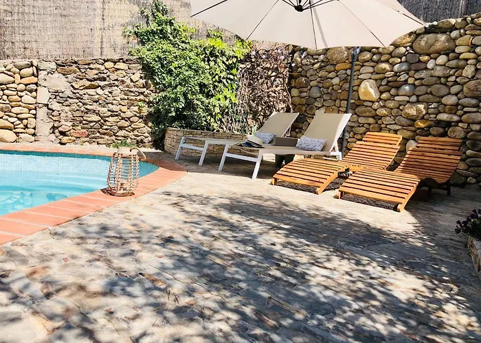 Le Mas des Alberes Piscine privative proche mer et Collioure, climatisation, parking ,WiFi