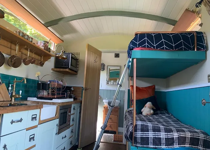 Shepherds Hut With Scandinavian Hot Tub And Hydromassager
