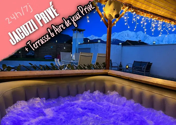 Le petit paradis au pied du Monte Blanco,jacuzzi privé, Rooftop,air de jeux