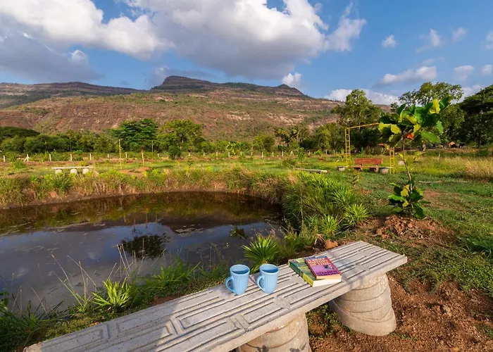 Lodge: Saffronstays Vyom Farms - 2Br Pool Villa With Orchards, Bathtub, Lawns & Mountain Sunrise Views, Elder-Friendly Stay