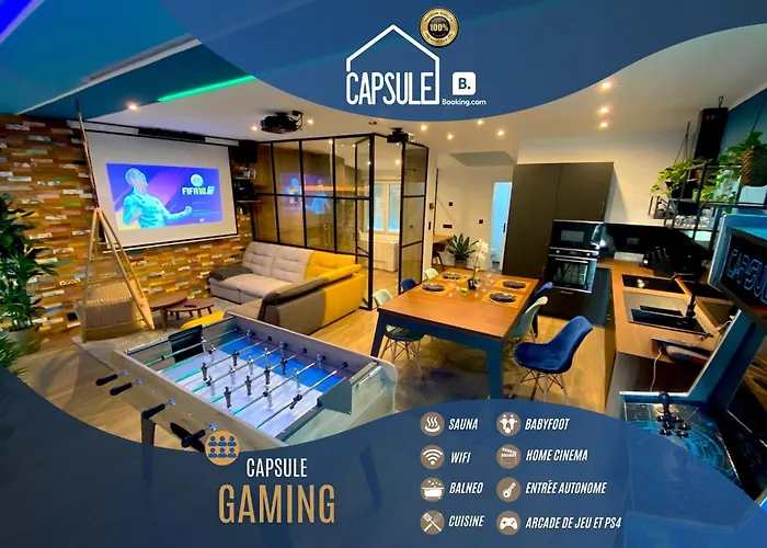 Location Maison Vacances Capsule Gaming Balnéo&billard&babyfoot&sauna 2