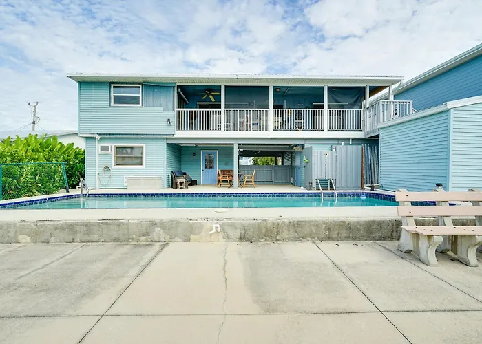 Private Pool & Deck: Canalfront St James City Home
