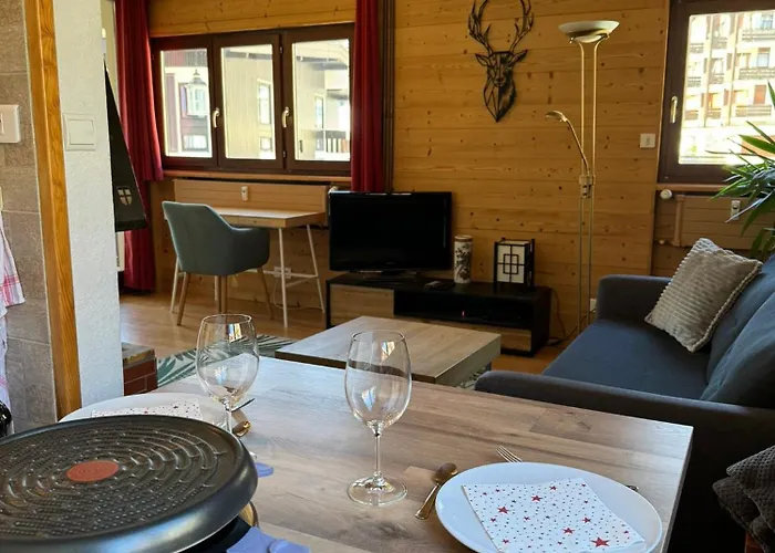 Appartement T2 ambiance chalet centre village proche des commerces et des pistes WIFI