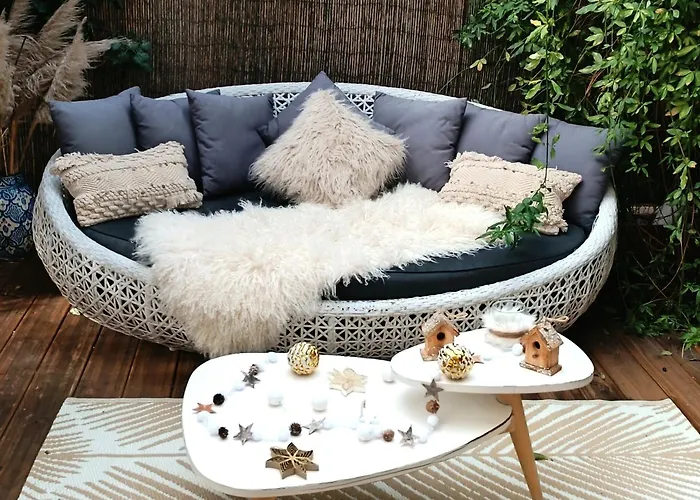 Appartement REZ DE JARDIN avec SPA entre la MER et Montpellier 10mn