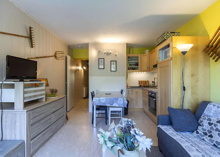 Studio cabine 6 personnes proche pistes, vue montagne - FR-1-400-38