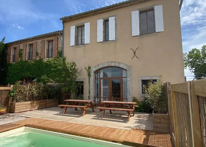 Maison, canal du midi piscine