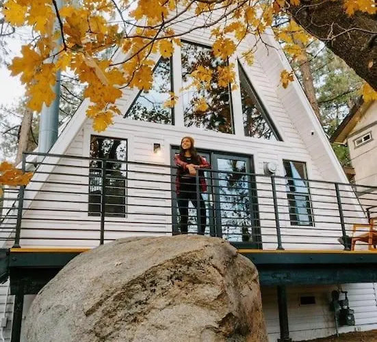 The Scandia “A-Frame Chalet” Fireplace & Hot Tub