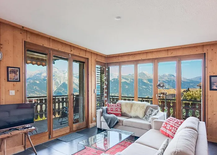Apt Veysonnaz avec terrasse et vue imprenable