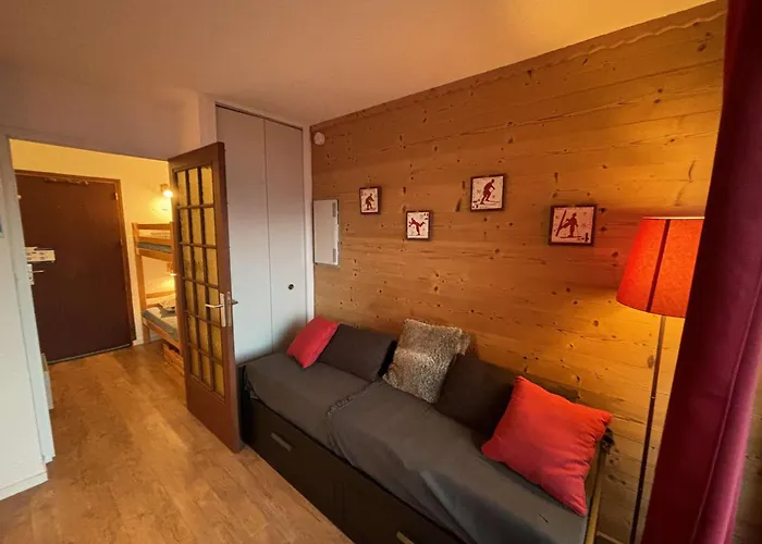 Studio cabine au pied des pistes, 3 couchages, parking - FR-1-297-326