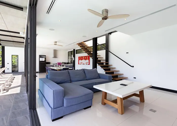Loft Style 4Br Villa Sunset Garden 4 With 12M Salt Water Pool, Near Naiharn