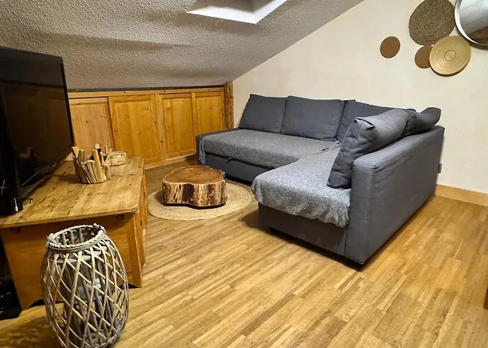 Joli appartement type chalet : balcon et belle vue