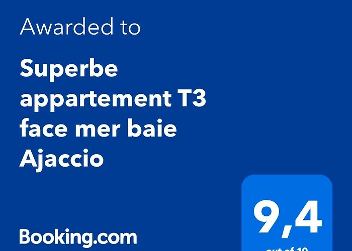 Superbe appartement T3 face mer baie Ajaccio