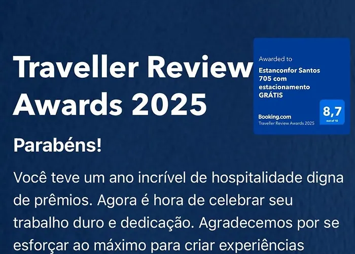  Estanconfor Santos 705 com estacionamento GRÁTIS