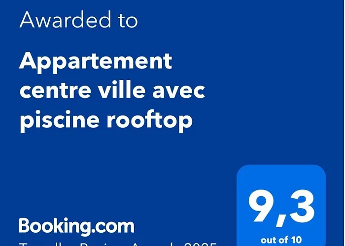 Appartement centre ville avec piscine rooftop