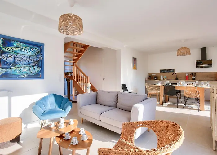 Maison lumineuse pour 8 avec grand jardin