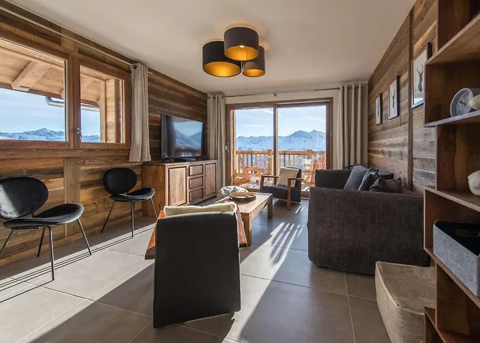 ODYSSEE A201 Vaste appartement en vieux bois sur les pistes, vue panoramique