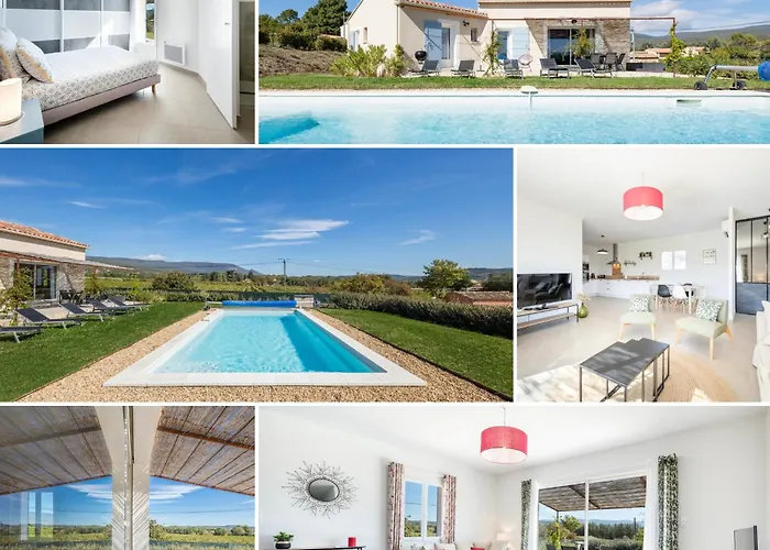 Villa Piscine Chauffée, 5min du village et Climatisation