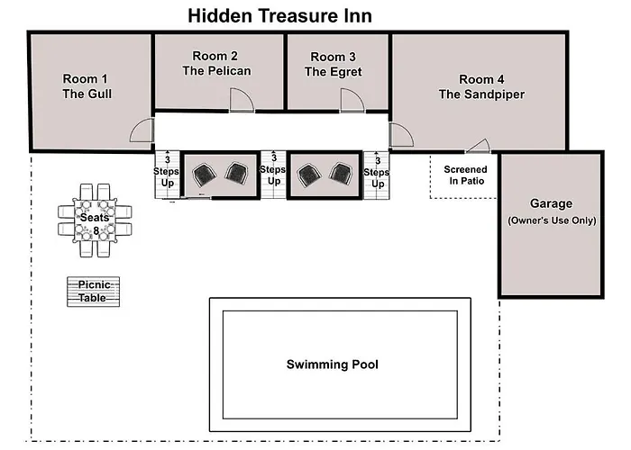 The Egret Hidden Treasure Inn Room 3 By Bryant Real Estate