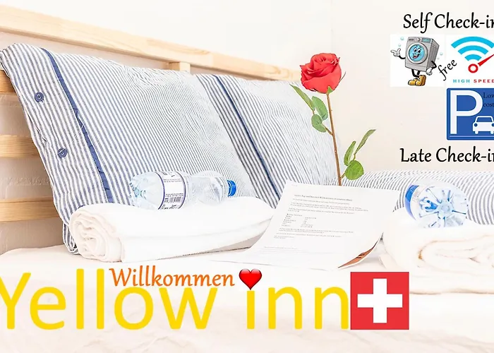 YELLOW INN - SIMPLE ROOMS -- OLMA Messen&Autobahn 1 Min, HSG 6 Min, Spital 7min, günstige Parkplätze