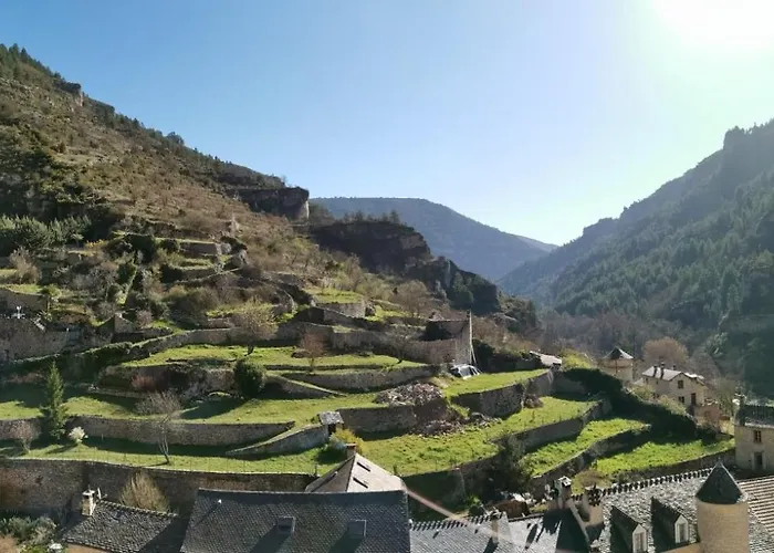 Ste ENIMIE GITE terrasse privative vue imprenable
