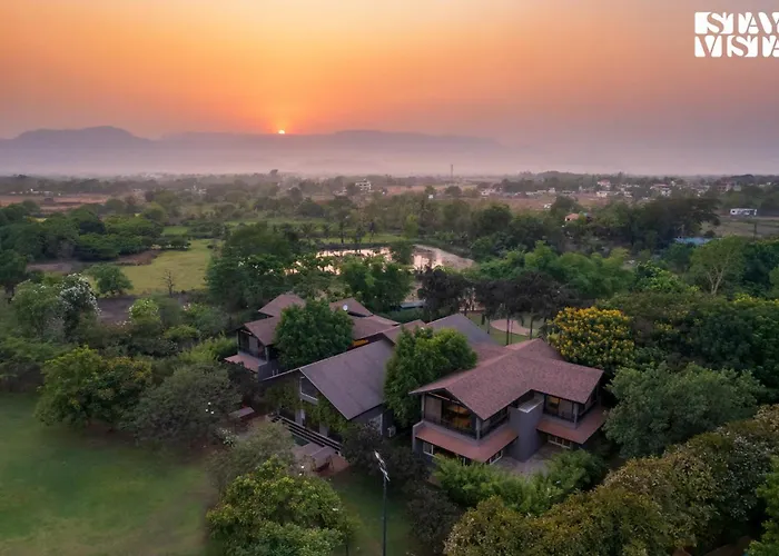Nivaant Farms By Stayvista - Green Retreat With Pool, Orchard, Jacuzzi & Gazebo