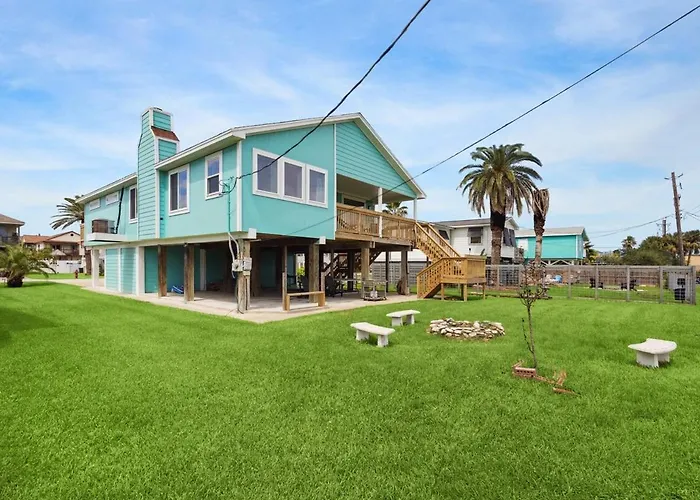 Azula Villa At Beach Galveston, Tx
