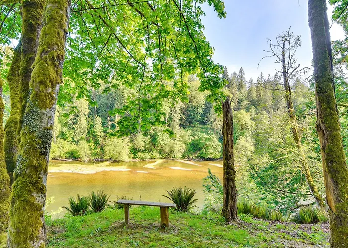 Riverfront Woodland Cabin: Wooded & Forested Views