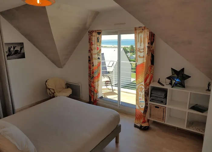 D'une Pointe à l'Autre, Maison avec vue sur mer, à 400 metres de la Plage de Pentrez