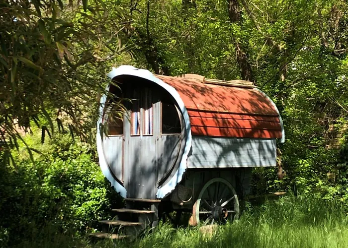 Maison ancienne dans parc boisé