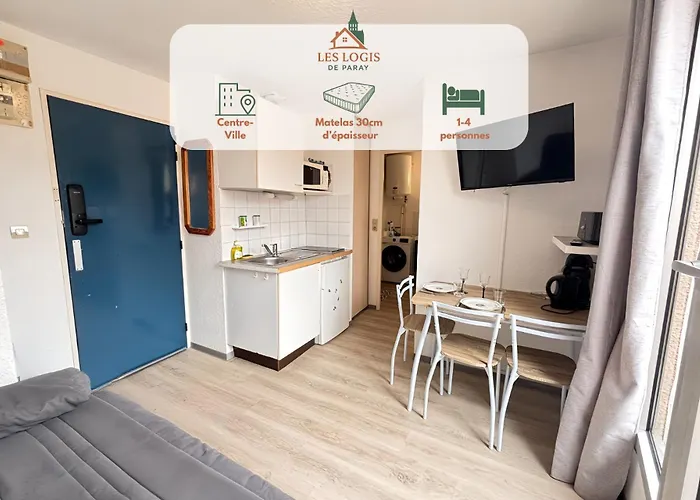 T2 23m2 Confort calme Centre ville Paray app 408
