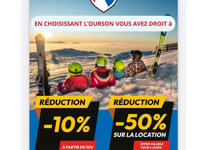L'Ourson skis aux pieds