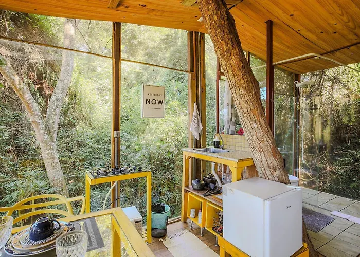Casa de Vidro na Mata há 90km de São Paulo, com Lago, Piscina, Caiaque, Stand UP, Cascata e Escorrega no Lago - Quinta do Vale Itatiba