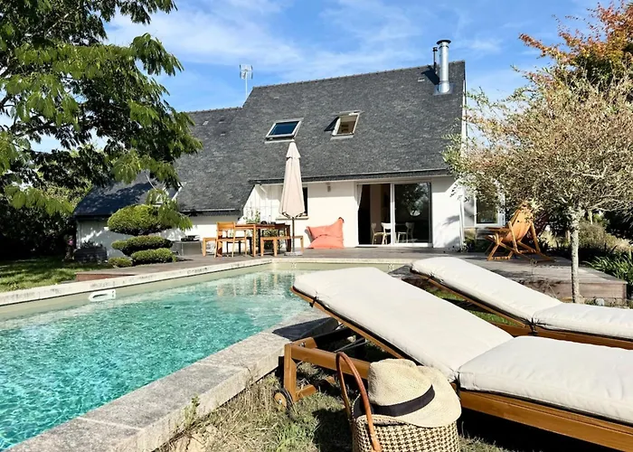 Villa avec piscine - calme absolu 5 min des plages