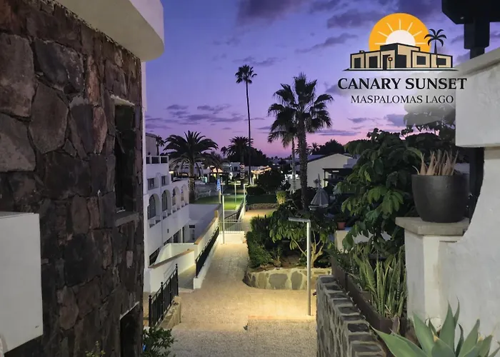 Maspalomas Lago Canary Sunset