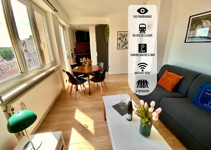 Le Perchoir-WIFI-Face à la Gare-Terrasses-Proche tous commerces
