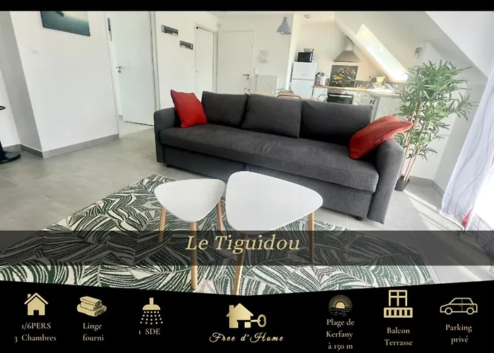 Le Tiguidou, Cosy, lumineux, 2-6 pers, plage 300m