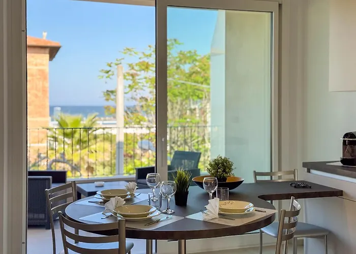 Modern Design Garage And Terrace With Sea View