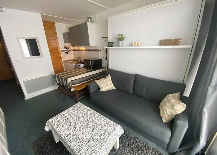 Studio cosy pour 4 avec balcon et Wi-Fi, accès direct aux pistes - FR-1-602-59