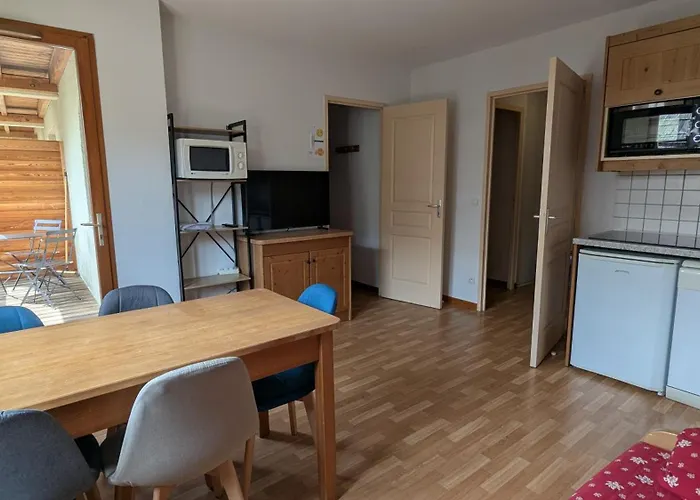 Appartement 3 pieces 6 personnes, 2 chambres, avec piscine l'été et au pied des pistes l'hiver