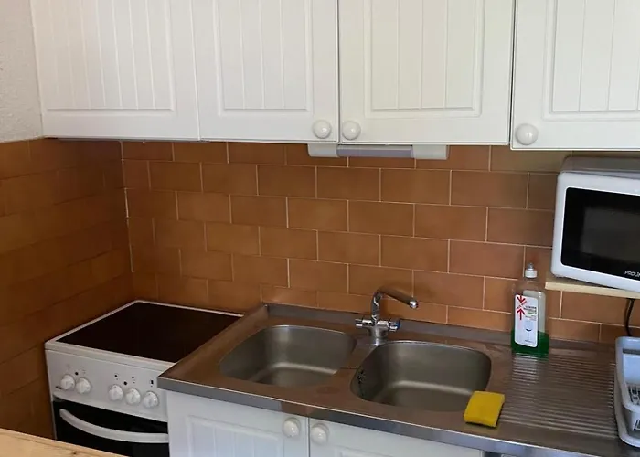 L'Enchalpe, Grand et lumineux studio avec coin montagne 5 personnes, 60m des pistes, PISCINE COUVERTE, WIFI, grand balcon expo EST, DRAPS NON COMPRIS